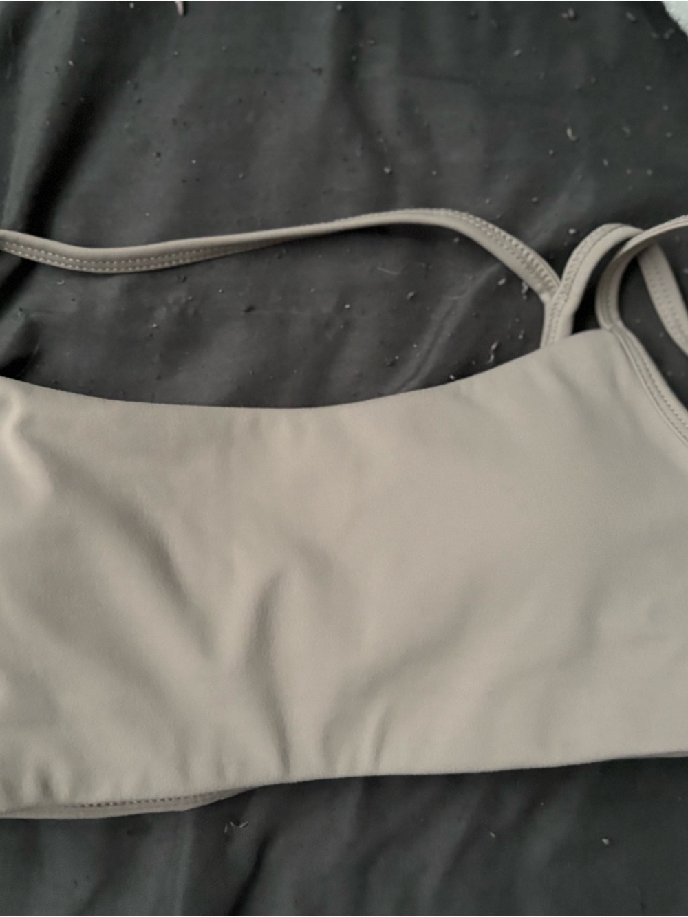 Garage Light Gray Strappy Sports Bra